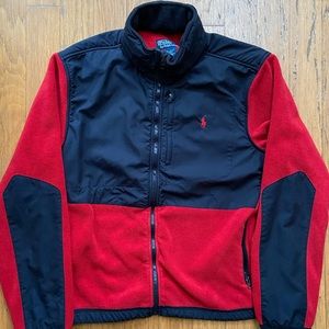 POLO RALPH LAUREN JACKET SIZE LARGE GREAT CONDITION REDANDBLACK POLARTEC CLASSIC